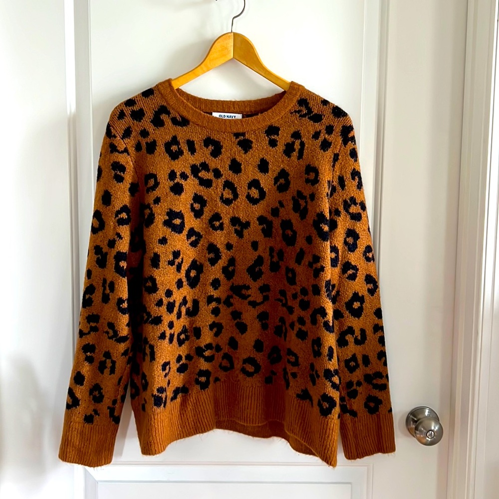 Old Navy Leopard Print Sweater XL